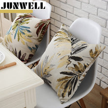 Load image into Gallery viewer, Polyester Jacquard Cushion Leaves Pillow Sofa Office Back Braided Cushion Coussin Cojines Decorative 45x45cm Square