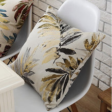 Load image into Gallery viewer, Polyester Jacquard Cushion Leaves Pillow Sofa Office Back Braided Cushion Coussin Cojines Decorative 45x45cm Square