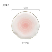 Load image into Gallery viewer, Pink And Blue Gold Ceramic Tableware Porcelain Plate Coffee Mug Cup Bowl Teapot Dish Table Elegant Party Decoration Dinner set