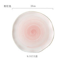 Load image into Gallery viewer, Pink And Blue Gold Ceramic Tableware Porcelain Plate Coffee Mug Cup Bowl Teapot Dish Table Elegant Party Decoration Dinner set