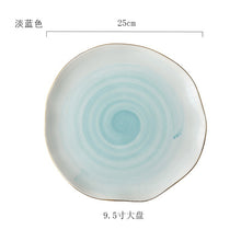 Load image into Gallery viewer, Pink And Blue Gold Ceramic Tableware Porcelain Plate Coffee Mug Cup Bowl Teapot Dish Table Elegant Party Decoration Dinner set
