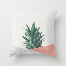 Load image into Gallery viewer, Pink Geometric Nordic Cushion Cover Tropic Pineapple Throw Pillow Cover Polyester Cushion Case Sofa Bed Decorative Pillow