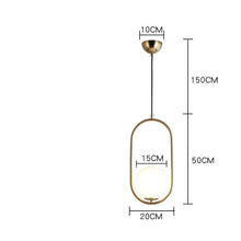 Load image into Gallery viewer, Scandinavian Table Dining Hall Glass Ball Pendant Lights  Post-modern Bar Front Desk Metaphysical Brief Bedroom Bedside Lights