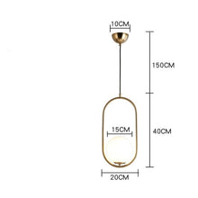 Load image into Gallery viewer, Scandinavian Table Dining Hall Glass Ball Pendant Lights  Post-modern Bar Front Desk Metaphysical Brief Bedroom Bedside Lights