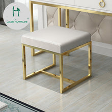 Load image into Gallery viewer, Stools & Ottomans Nordic bedroom dressing table modern simple room iron   Mini  nail  low