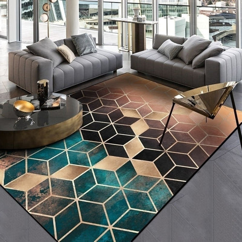 2019 Modern Area Rugs Geometric Pattern Carpet Nordic Simple Living Room Coffee Table Room Bedroom Floor Rug Kids Crawling Mat