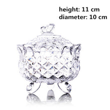 Load image into Gallery viewer, Color plated glass butterfly crystal candy jar gift wedding festive jewelry box with lid storage tank sugar cylinder