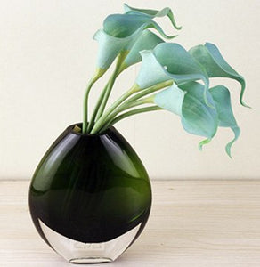 Simple modern dark green and purple glass vase fashion home living room study Decorationsc home decor Wedding decoration