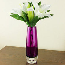Load image into Gallery viewer, Simple modern dark green and purple glass vase fashion home living room study Decorationsc home decor Wedding decoration