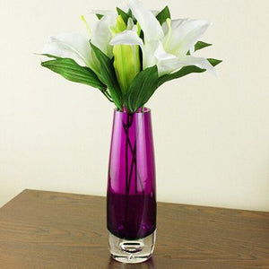 Simple modern dark green and purple glass vase fashion home living room study Decorationsc home decor Wedding decoration