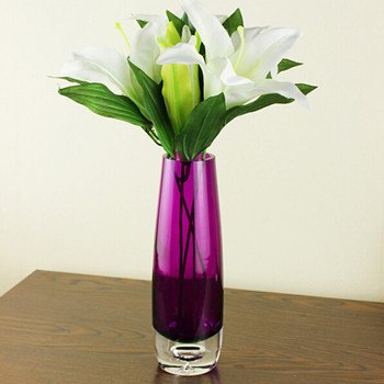 Simple modern dark green and purple glass vase fashion home living room study Decorationsc home decor Wedding decoration