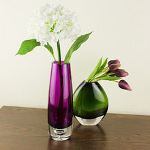 Load image into Gallery viewer, Simple modern dark green and purple glass vase fashion home living room study Decorationsc home decor Wedding decoration
