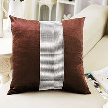 Load image into Gallery viewer, Decorative Pillow Case Flannel Diamond Patckwork Modern Simple Throw Cover Pillowcase Party Hotel Home Textile 45cm*45cm