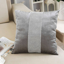 Load image into Gallery viewer, Decorative Pillow Case Flannel Diamond Patckwork Modern Simple Throw Cover Pillowcase Party Hotel Home Textile 45cm*45cm