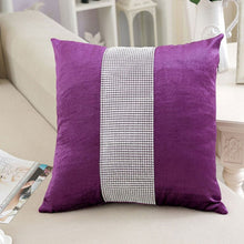 Load image into Gallery viewer, Decorative Pillow Case Flannel Diamond Patckwork Modern Simple Throw Cover Pillowcase Party Hotel Home Textile 45cm*45cm