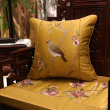 Load image into Gallery viewer, Cushion Cover Decorative Pillow Case Modern Chinese Traditional Birds Flora Luxury Embroidery Coussin Home Sofa Decor