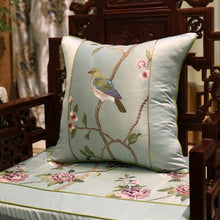 Load image into Gallery viewer, Cushion Cover Decorative Pillow Case Modern Chinese Traditional Birds Flora Luxury Embroidery Coussin Home Sofa Decor