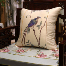 Load image into Gallery viewer, Cushion Cover Decorative Pillow Case Modern Chinese Traditional Birds Flora Luxury Embroidery Coussin Home Sofa Decor