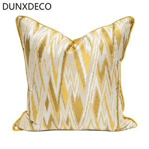 Cushion Cover Decorative Pillow Case Modern Industry Style Simple Yellow Geometric Lines Blend Coussin Sofa Decoration