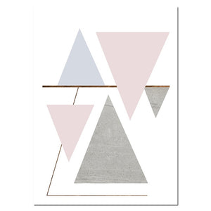 Pink Geometry Canvas Art Posters and Prints Abstract Painting Nordic Style Wall Pictures for Living Room Modern Home Decor