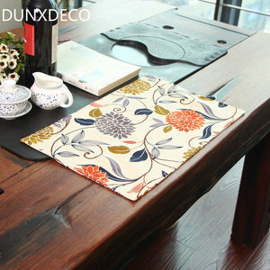 Table Placemat Plate Cover Mat Nordic Flora Artistic Warm Home Party Decoration Ground Mat