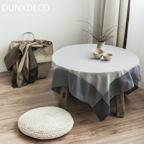 Tablecloth Table Cover Fabric Simple Gray Blue Brown Plain Color Home Party Store Desk Decoration Artistic Mesa Mat