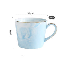 Load image into Gallery viewer, 360ml ceramic marble design coffee tea mugs porcelain office drinking mugs cups tableware