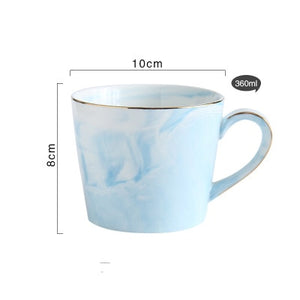 360ml ceramic marble design coffee tea mugs porcelain office drinking mugs cups tableware