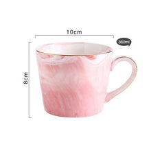 Load image into Gallery viewer, 360ml ceramic marble design coffee tea mugs porcelain office drinking mugs cups tableware