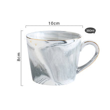 Load image into Gallery viewer, 360ml ceramic marble design coffee tea mugs porcelain office drinking mugs cups tableware