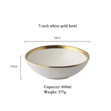 Load image into Gallery viewer, European phnom penh ceramic western food steaks and dish rice salad bowl dessert plate tableware