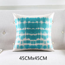 Load image into Gallery viewer, Cushion Cover Linen Cotton Blend Pillow Case Modern Art Blue Gradual Change Geometric Sofa Decorative Housse de coussin