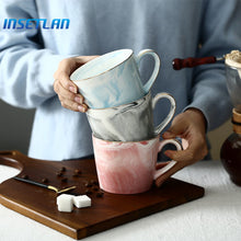 Load image into Gallery viewer, 360ml ceramic marble design coffee tea mugs porcelain office drinking mugs cups tableware