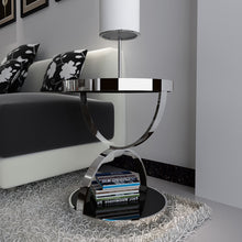 Load image into Gallery viewer, Modern simple rounded tea table  toughened glass sofa corner table side table