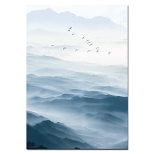 Load image into Gallery viewer, Foggy Mountain Landscape Wall Art Canvas Posters Nordic Style Prints Paintings Wall Picture for Living Room Home Decor