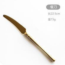 Load image into Gallery viewer, New Stainless Steel Golden Cutlery Set Mirror Polishing Dinnerware Tableware Dinner Knife Fork Foods Tools Kitchen Accessories