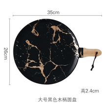 Load image into Gallery viewer, Best Gold Marble Glazes Ceramic Party Tableware Set Porcelain Breakfast Plates Dishes Noodle Bowl Coffee Mug Cup For Decoration