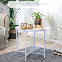 Load image into Gallery viewer, Nordic wrought iron tray small table Simple sofa edge wrought iron tray coffee table coffee folding small round table