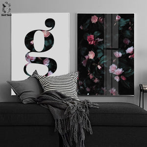 Scandinavian Flower Canvas Art Painting Minimalist Floral Nordic Poster Print Decoration Picture Modern Home Decor