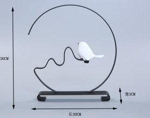 Home Decor Circle Round Metal Bird Shop Gift On Sale Metal Crafts Art Decor Creative Designs Crystal Book End Book Stop