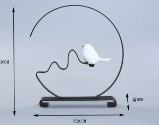 Home Decor Circle Round Metal Bird Shop Gift On Sale Metal Crafts Art Decor Creative Designs Crystal Book End Book Stop