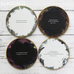 Table Placemat Cup Pad Pot Mat Natural Cork Coaster Drink Cover Kitchen Gadgets Modern Love Words Print Home Bar Decor