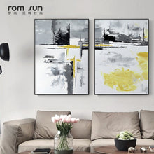 Load image into Gallery viewer, Abstract Paintings 3 piece art Black Yellow Canvas Art Wall Pictures Posters And Prints For Living Room Morden Home Decor Nordic