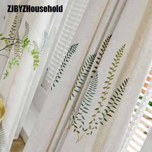 Korean Rural Embroidered   Curtains for Living Dining Room Bedroom