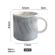 Load image into Gallery viewer, European Gold stamping ceramic cup lovers breakfast coffee cup milk tea Mr Ms letter Men women marble Mug drop shipping