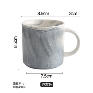 European Gold stamping ceramic cup lovers breakfast coffee cup milk tea Mr Ms letter Men women marble Mug drop shipping