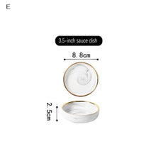 Load image into Gallery viewer, Top Bone Ceramic Bowl Dinner Set Rice Noodles Bowl Phnom Penh Marble Pattern Series Ceramic Bowl Family Soup Bowl Set