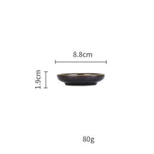 Load image into Gallery viewer, Dim Deep Blue Color Ceramic Tableware European Retro Glazed Dinnerware Pottery Porcelain Dish Plate Household Rice Dish