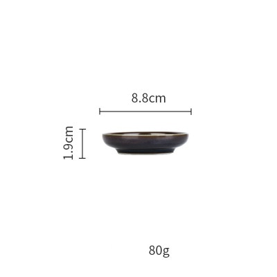 Dim Deep Blue Color Ceramic Tableware European Retro Glazed Dinnerware Pottery Porcelain Dish Plate Household Rice Dish