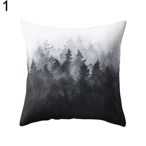 Black and White Geometric Throw Pillow Case Home Cool Square Soft Waist Rest Pillowcase